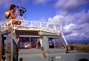 Rosie Koch, a graduate student in the Division of Biological and Biomedical Sciences, films *All the Trappings* in Kenya.