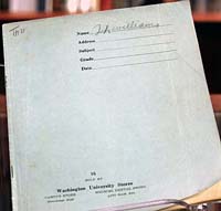 Tennessee Williams' 'blue' book
