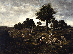 Charles Emile Jacque, *Landscape with Sheep* (19th century).