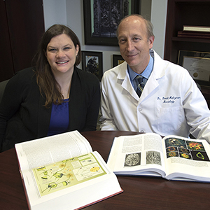 Shannon Macauley, PhD, and David Holtzman, MD, neurology researchers at Washington University School of Medicine in St. Louis, have found a new link between Alzheimer’s disease and diabetes. Their research, in mice, suggests elevated blood sugar can harm brain function. Photo: Robert Boston