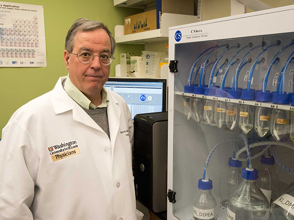 Gregory Lanza, MD, PhD, is co-director of the Center for Multiple Myeloma Nanotherapy at Washington University. He and other researchers at the center have been awarded $13.7 million to develop new treatments for multiple myeloma, a cancer of the immune system. Photo: Robert Boston