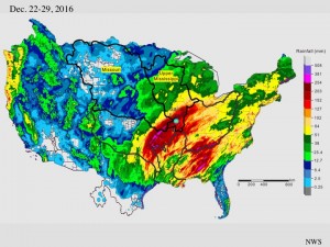 Precipitation before the flood of 2015-16