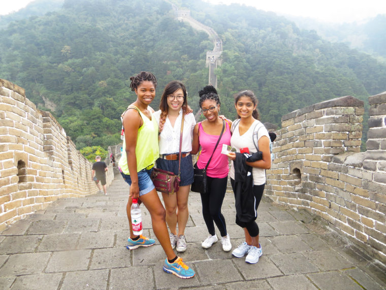 Global Med Prep Scholars at the Great Wall of China