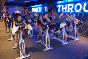 Spinning is among the popular new classes offered at the Sumers Recreation Center. (Dan Donovan/Washington University)