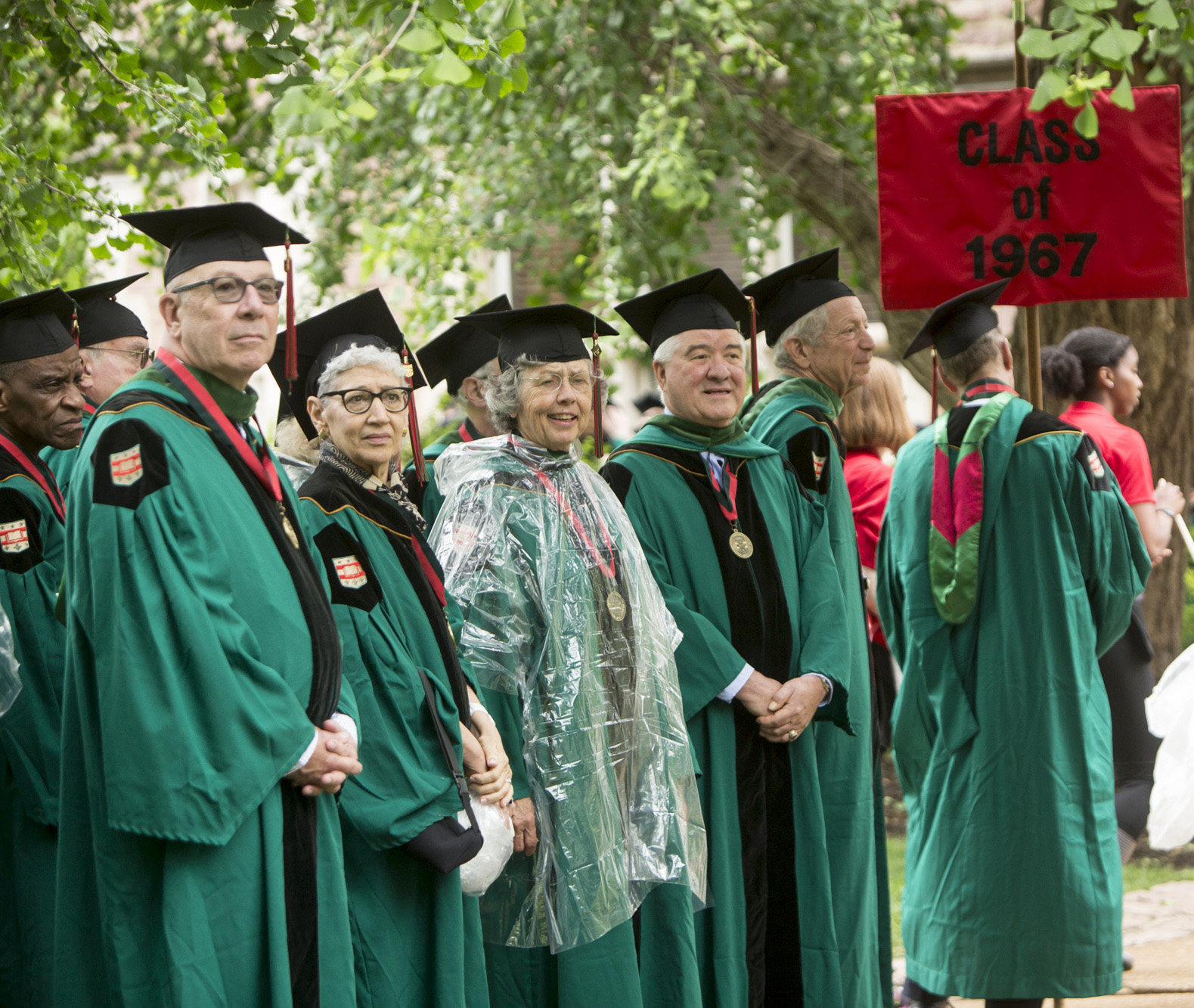 The 50th Reunion class attending the Commencement Ceremony. (Jerry Naunheim Jr./WUSTL Photos)