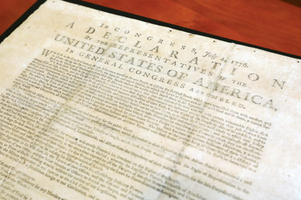Rare copy of Declaration of Independence now on view
