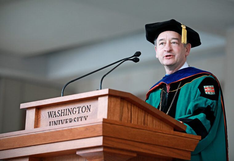 Chancellor Wrighton at the 157th Commencement