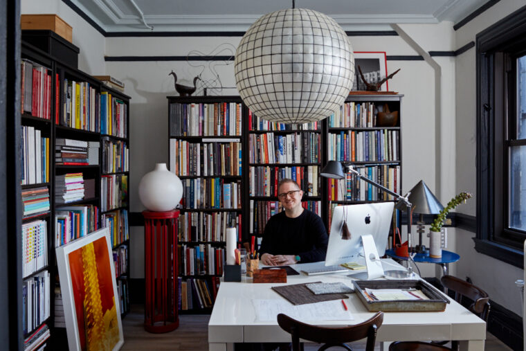 Ryan Lawson, BFA '04, in his office in New York City. Photo by Seth Caplan