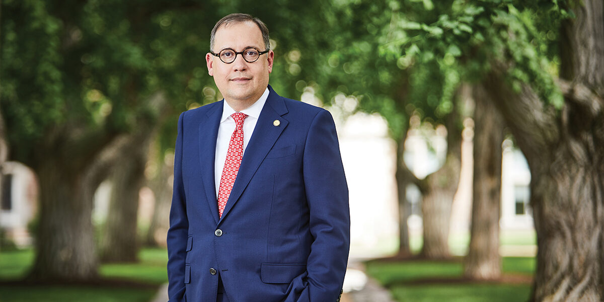 Andrew Martin, a quantitative political scientist, became the university’s 15th chancellor June 1, 2019. His official inauguration is scheduled for Oct. 3, 2019. (Photo: Jay Fram)