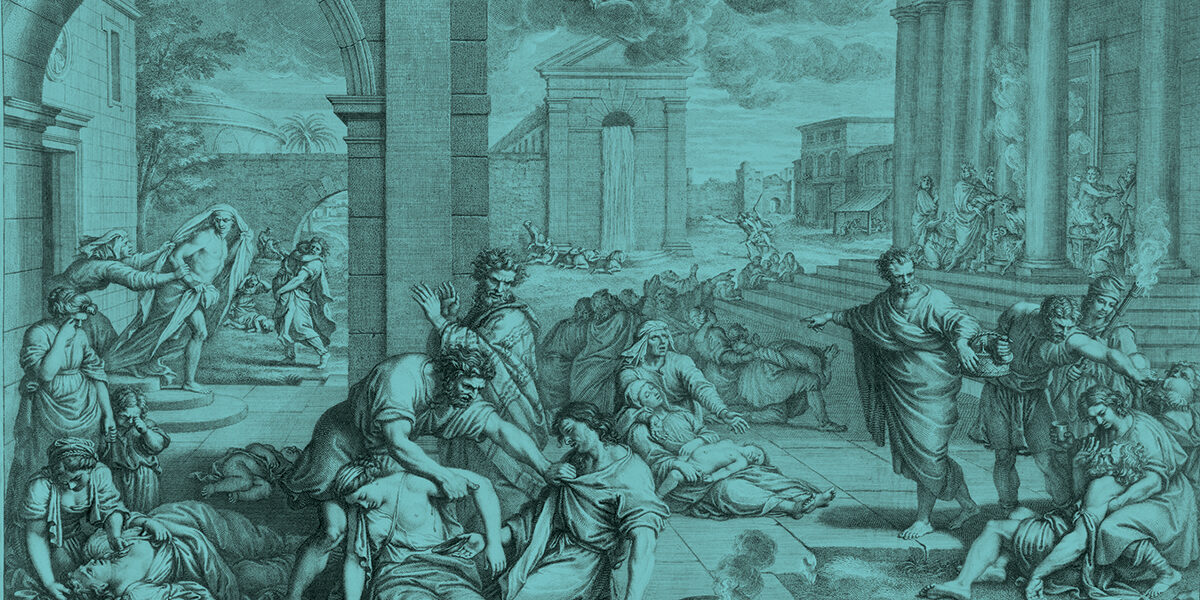 Depiction of plague victims in Italy