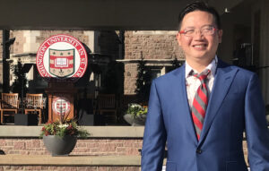 Kevin Xu, EMBA ’14, president of the China Alumni Network, led the extraordinary coordination of alumni efforts across countries providing medical supplies to the School of Medicine. (Courtesy photo)