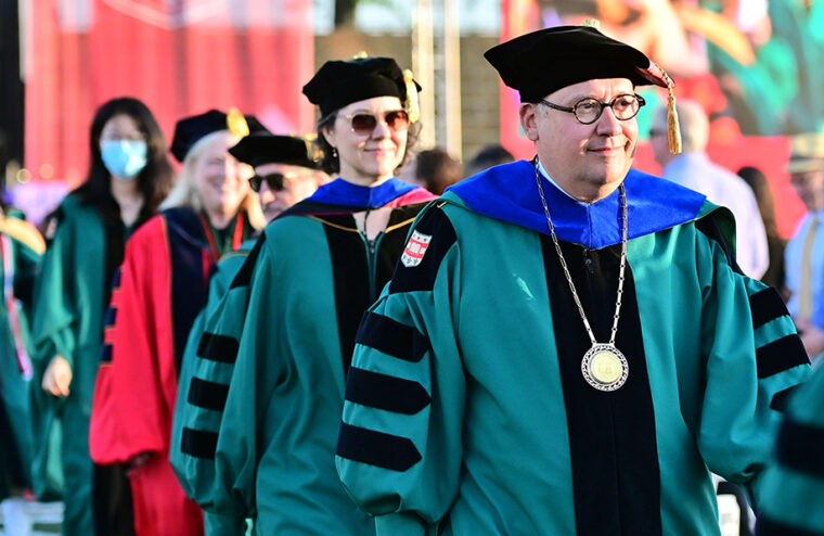 In May, Chancellor Andrew D. Martin’s first in-person Commencement as chancellor included eight separate ceremonies for the Class of 2021 and three for the Class of 2020. (Photo: James Byard)
