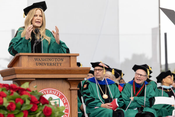 Coolidge shares message of self-acceptance at WashU Commencement