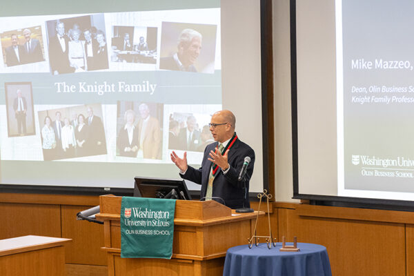 Mazzeo installed as inaugural Knight Family Professor