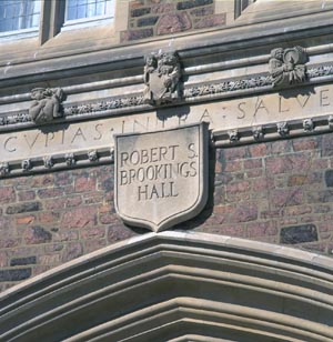 Inscription plaque on Brookings Hall