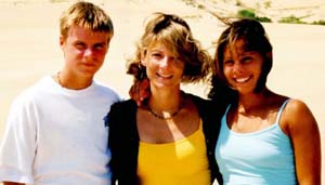 Alexander Dromerick's family — son, Michael; wife, Laurie Dinzebach; and daughter, Emma — on vacation in South Carolina.