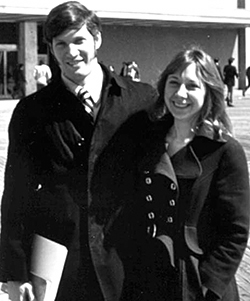 Hammerman and his wife, Nancy, celebrate Marc's first scientific presentation at a major national meeting in Atlantic City, N.J., in 1975.