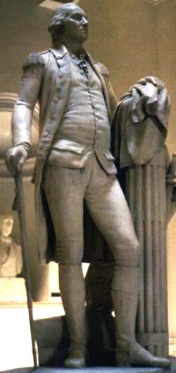 WUSTL's statue of George Washington is a reproduction of this one in the Virginia Capitol