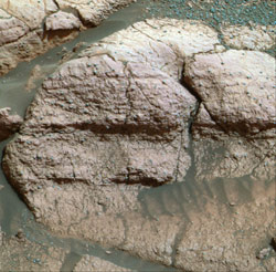 A close up of the rock dubbed 