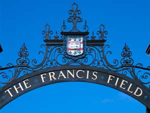 The east facade of The Francis Field Gates, site of 1904 World Olympic Games