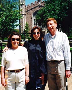 Yablonskiy and his wife, Larisa, at daughter Nadia's graduation from the Olin School of Business in 1998.