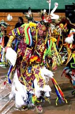 Winnebago Tribe member John Snowball performs during last year's powwow
