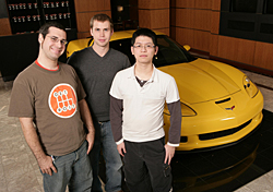 Washington University's team: Shlomo Goltz, Nathan Heigert and Hubert Cheung