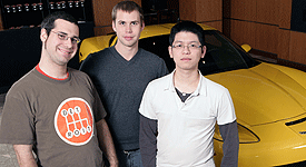Chevrolet Team 509 is composed of WUSTL students (from left) Shlomo Goltz, Nathan Heigert and Hubert Cheung.