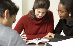 Taking classes with a friend can help adult students stay focused on their schoolwork.