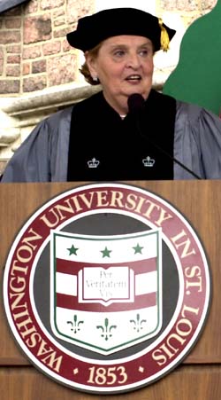 Madeleine Albright delivers the Commencement address