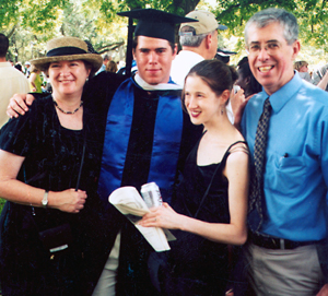 David Clifford with his family