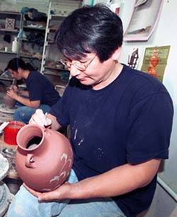 Renowned Japanese ceramicist Masayuki Miyajima