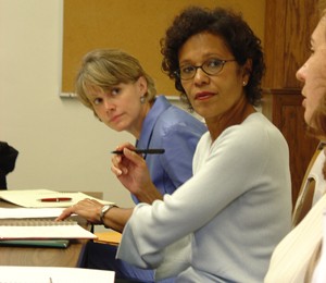 Terry Mulligan (center) and Janet Muhm are just two of the writers who have participated in the Summer Writers Institute at WUSTL over the years. Mulligan, who calls the workshop instrumental in her career, has recently published the memoir Sugar Hill: Where the Sun Rose Over Harlem. Although this year features a compressed format, the same components that have made the institute so popular — workshops, craft talks and writing exercises — remain.