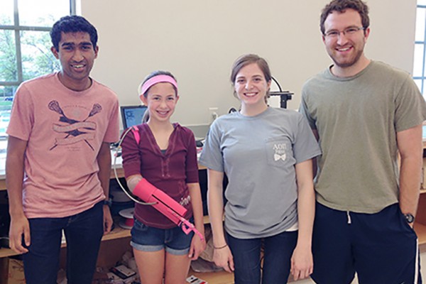 WUSTL students ‘print’ pink prosthetic arm for teen girl​