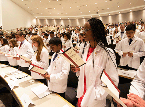 First-year medical students receive white coats - The Source - Washington  University in St. Louis