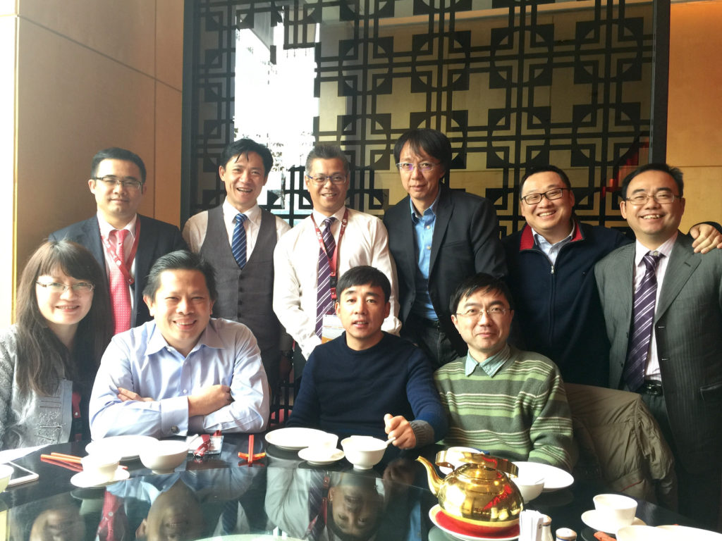 Thomas Cheong with classmates
