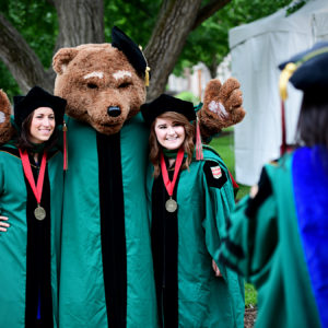 WashU Bear greets graduates