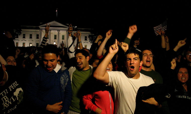 Crowds celebrate bin Laden's death