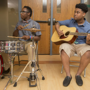 students play instruments