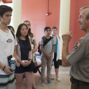 students tour Old Courthouse