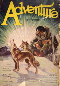 The Walter Baumhofer Collection includes covers of early 20th-century pulp fiction.