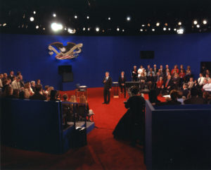 In 2004, President George W. Bush debated then Sen. John Kerry in second presidential debate Oct. 8. (Joe Angeles/Washington University)