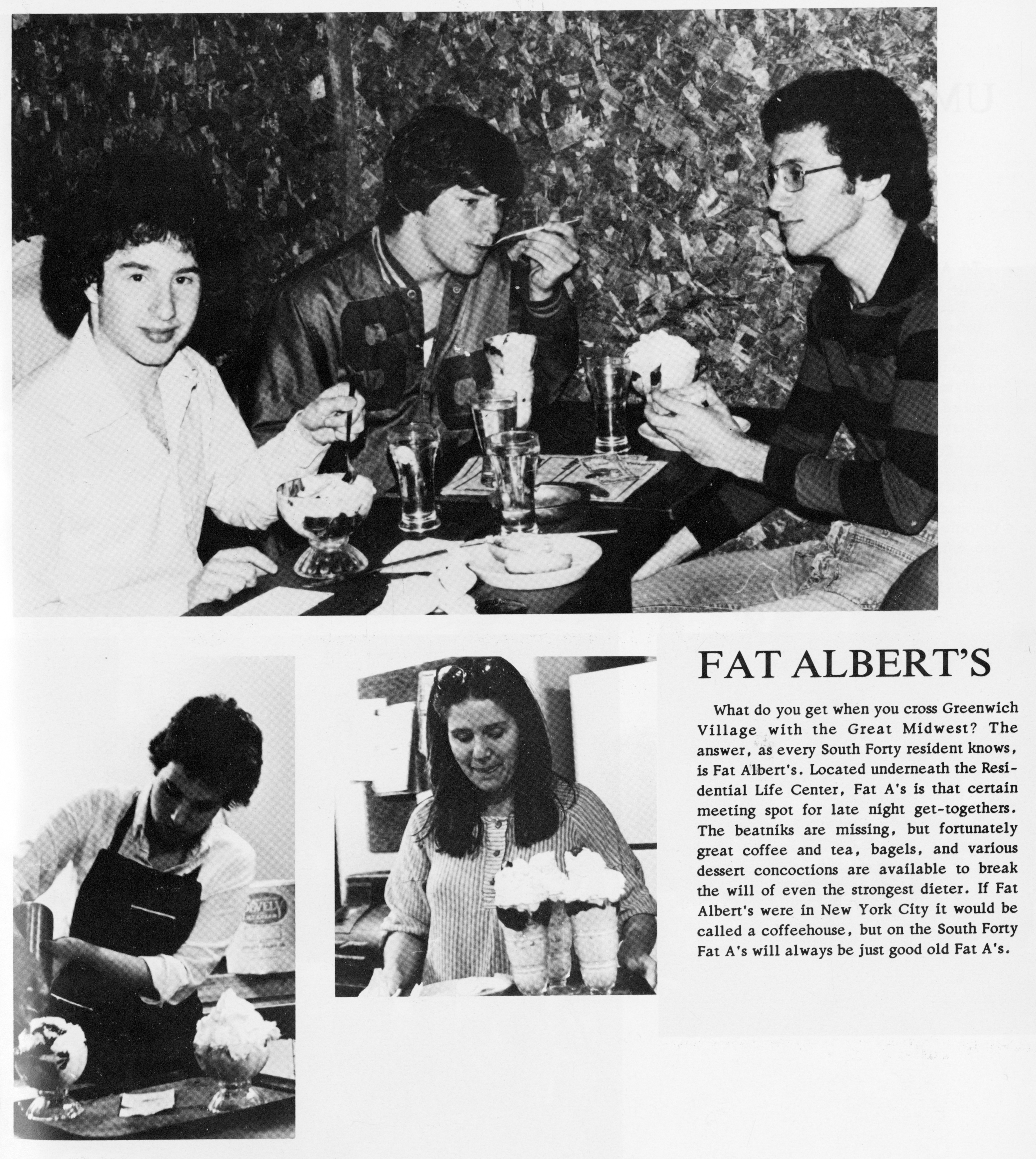 Fat Albert’s was featured in the 1977 Hatchet yearbook. (Washington University Archives)
