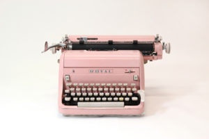 Frederick Hartt's pink typewriter