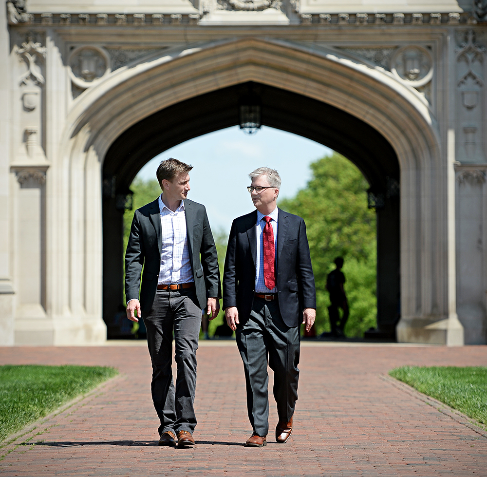 James Petersen with Provost Holden Thorp