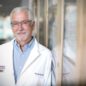Timothy Ley, MD, the Lewis T. and Rosalind B. Apple Professor of Medicine, is a hematologist, oncologist and cancer biologist. For decades, the Ley lab has used mouse models of acute myeloid leukemia to establish key principles of AML pathogenesis. (Photo: James Byard)