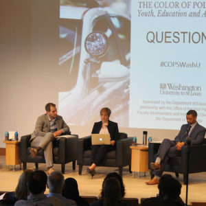 Panel disussion at Lowenthal Color of Policing Symposium on Thursday, April 19