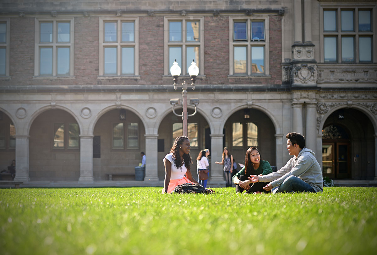 students on the Quad