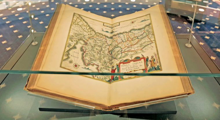 University Libraries hold some 1,000 collections in the Julian Edison Department of Special Collections. On display on Level A of the Newman Tower of Collections and Exploration is Dutch cartographer Joan Blaeu’s “Atlas Maior…” (Amsterdam, 1665) (James Byard/Washington University)