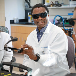 Samuel Achielfu in his lab